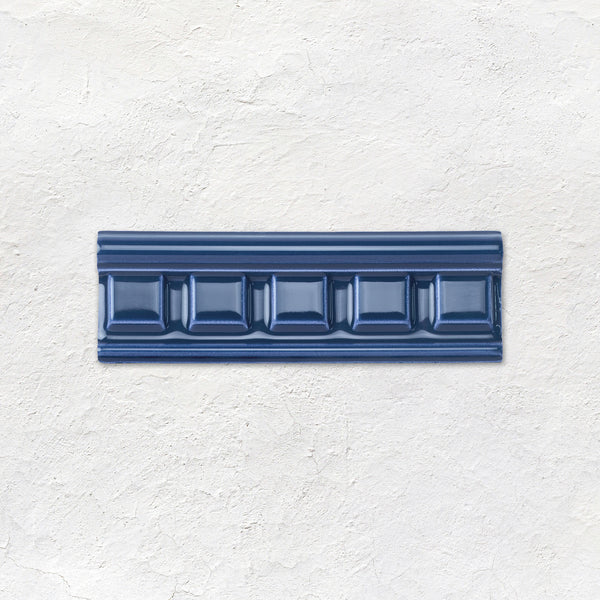 Windsor Blue Dentil Moulding Ceramic Wall Tile 152x50mm