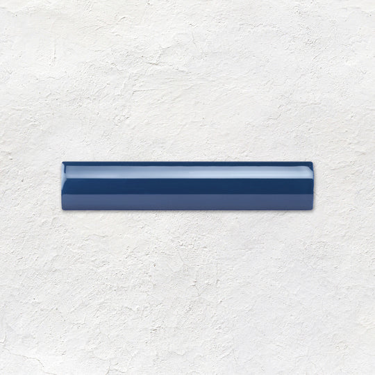 Windsor Blue External Corner Trim Ceramic Wall Tile 152x30mm