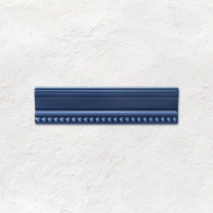 Windsor Blue Hogarth Moulding Ceramic Wall Tile 152x38mm
