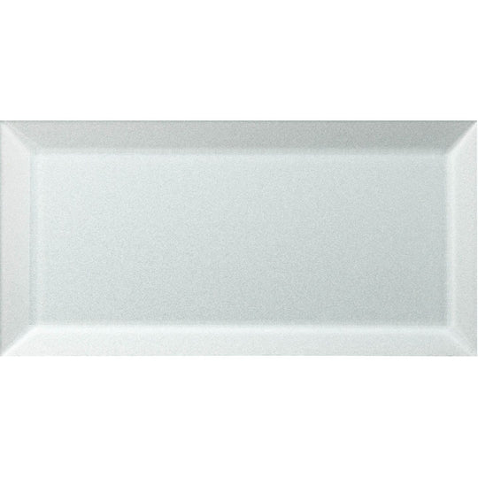 Zinc Metallic Glass Bevel 20 x 10cm Wall Tile - alternate view