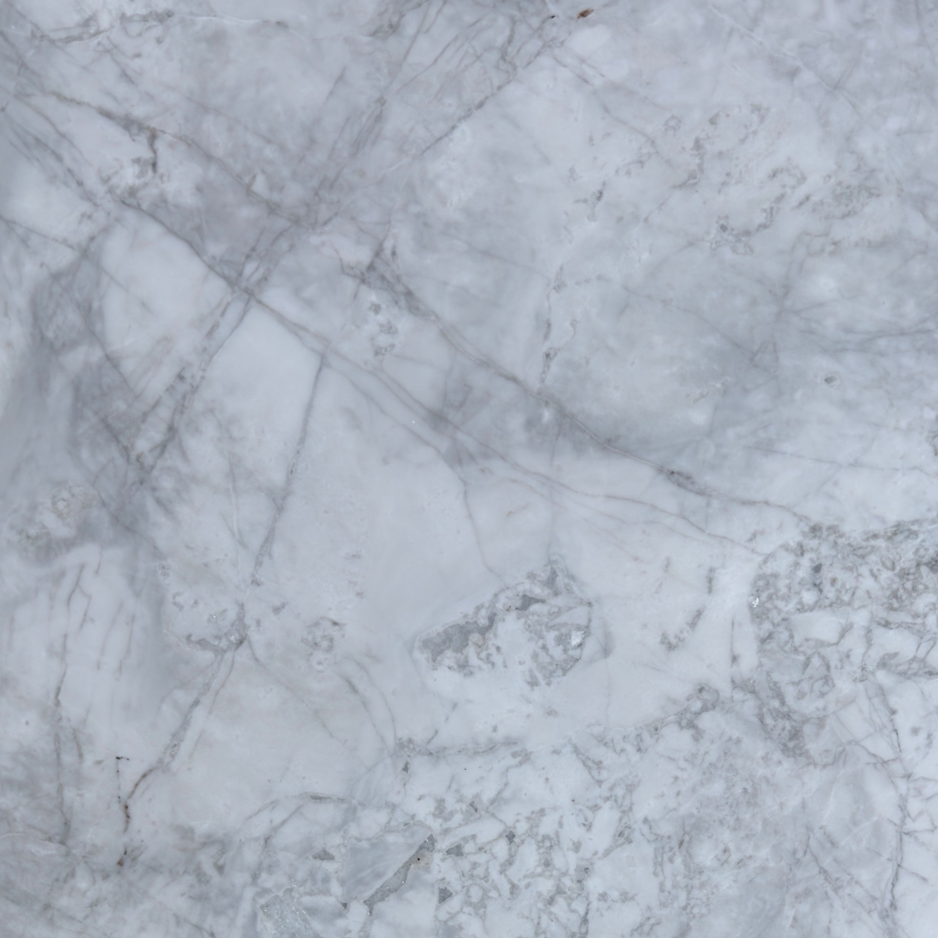 Calacatta Nimbus Cloud honed marble tile with soft diffuse grey figuring drifting across a cool white ground