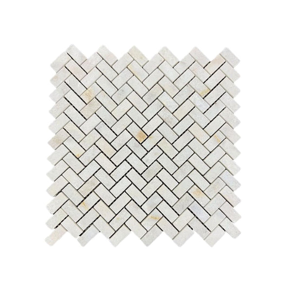 Honed Marble Herringbone