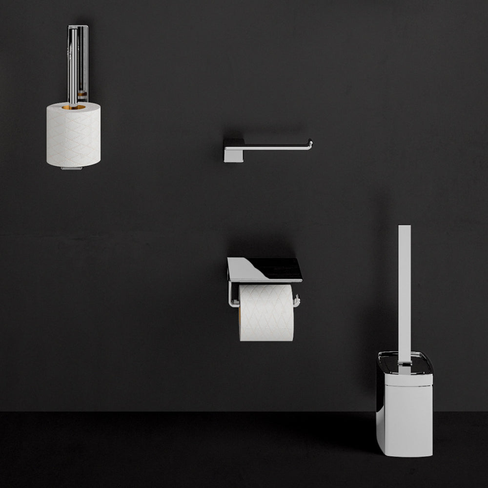 Il Giglio Open Toilet Roll Holder in Chrome - Origins Living
