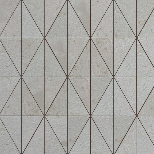 Shellstone Brushed Limestone Triangle Mosaic Wall & Floor Tile - alternate view