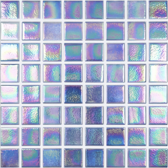 Abalone Indigo Iridescent Glass Mosaic - alternate view