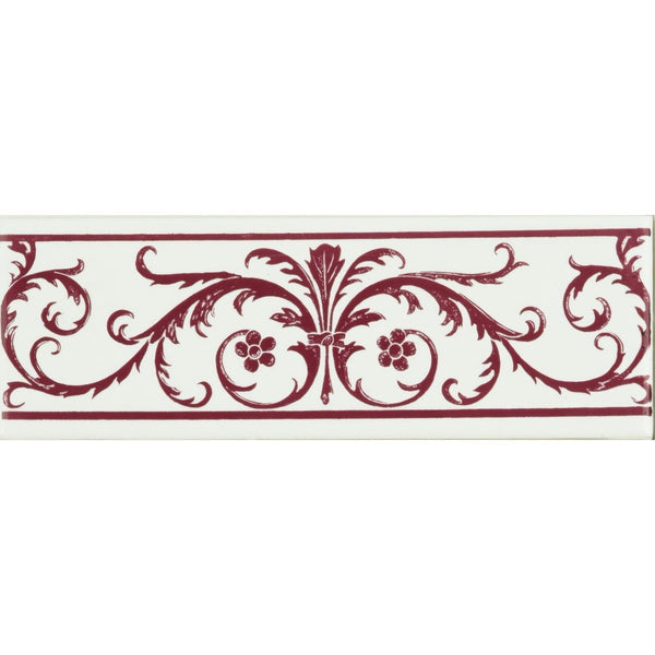 Burgundy On Brilliant White