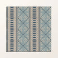 Adventuras Porto Blue porcelain floor tiles with blue and beige geometric and leaf patterned ceramic design