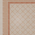 Adventuras Porto terracotta porcelain floor tiles with beige and terracotta patterned ceramic and woven border design