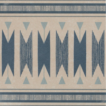 Adventuras Ziggy Border Blue Porcelain