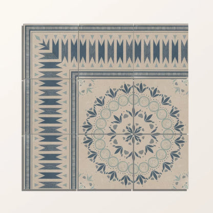 Adventuras Ziggy Border Blue Porcelain