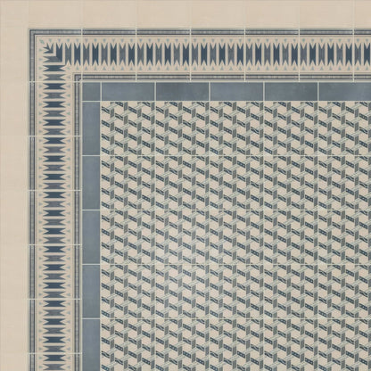 Adventuras Ziggy Border Blue Porcelain