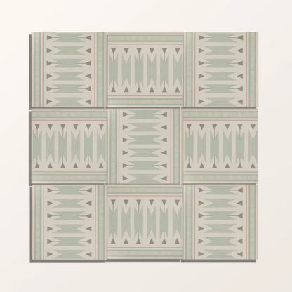 Adventuras Ziggy Border Olive Porcelain