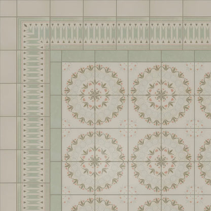 Adventuras Ziggy Border Olive Porcelain