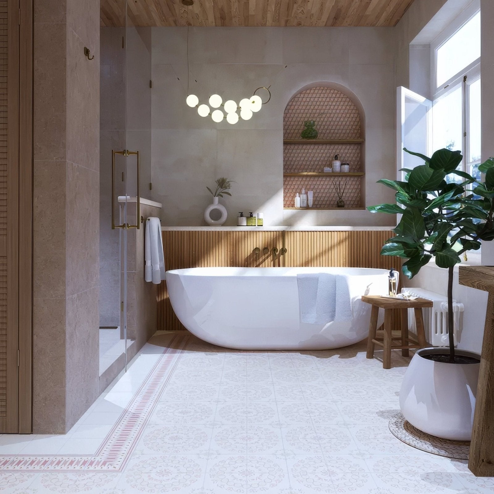 Adventuras Ziggy Border Terracotta Porcelain