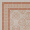 Adventuras ziggy corner terracotta porcelain ceramic floor tiles with terracotta and cream ornate geometric floral pattern