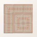 Six adventuras ziggy corner terracotta porcelain tiles with intricate geometric patterns in beige and terracotta colors