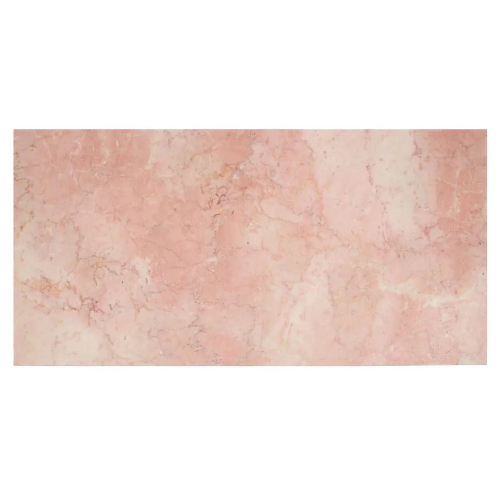 A rectangular pink Aegean marble tile 30x60cm with subtle white and beige veining for elegant surface design