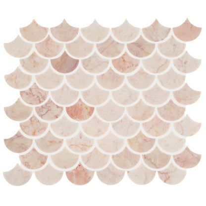 Aegean Pink Scallop Mosaic