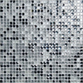 Black and silver agra sparkling mosaic tile with faceted design for decorative wall and surface applications