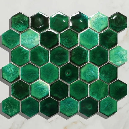 Akazu Porcelain Emerald Mosaic
