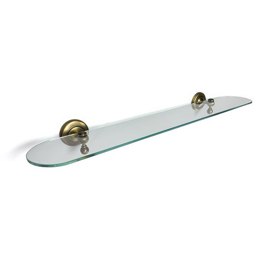 Albany Glass Shelf Aged Brass