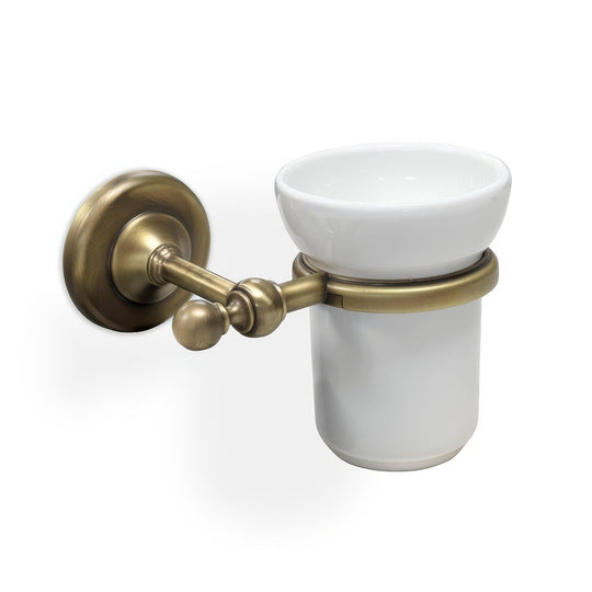 Albany Tumbler Holder Aged Brass