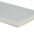 Alhambra Blue 7.5 x 22.5 white rectangular glazed tile with smooth slightly textured surface and rounded edges