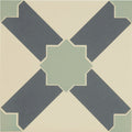 Alhambra Denim and Light Jade on White