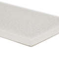 Alhambra grey 7.5 x 15 rectangular glazed tile with a white textured rectangular canvas panel surface