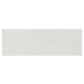 A sleek rectangular white glazed tile with a subtle textured surface alhambra grey 7.5 x 22.5 inches