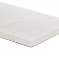 Alhambra white 7.5 x 22.5 rectangular glazed tile with smooth slightly textured surface and rounded edges