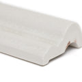 Alhambra white dado glazed ceramic crown molding with smooth textured surface and subtle decorative grooves