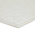 Alhambra white decor 2 glazed tile with white textured surface and subtle raised geometric pattern for stylish walls