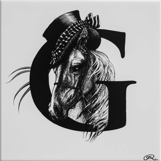 Rory Dobner G – Gee Gee Horse Alphabet Tile - Ceramic