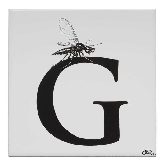 Rory Dobner G – Genius Gnat Alphabet Tile - Ceramic