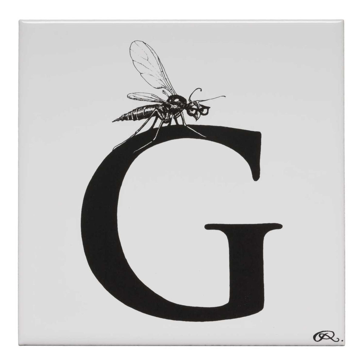 Rory Dobner G – Genius Gnat Alphabet Tile - Ceramic