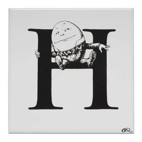 Rory Dobner H – Humpty Holding On Alphabet Tile - Ceramic