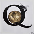 Rory Dobner Q – Queen Bee on a 22ct Gold Quid Alphabet Tile