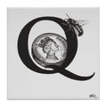 Rory Dobner Q – Queen Bee on a Quid Alphabet Tile