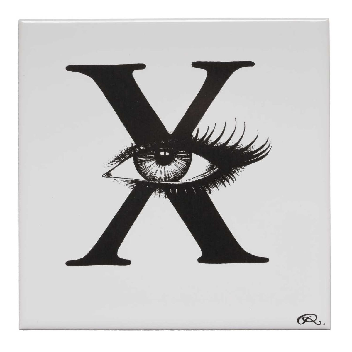 Rory Dobner X – X-Ray Vision Alphabet Tile - Ceramic