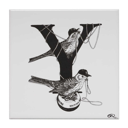 Rory Dobner Y – Yo Yo Yankee Yellowtail Alphabet Tile - Ceramic