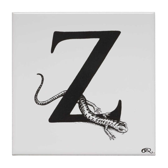 Rory Dobner Z – Zig Zag Salamander Alphabet Tile - Ceramic