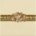 Alphonse Mucha Nocturnal Slumber Border Tile on County White