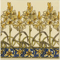 Alphonse Mucha Orchid On County White