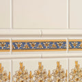 Alphonse Mucha Orchid Quarter Tile on County White – detail view 2