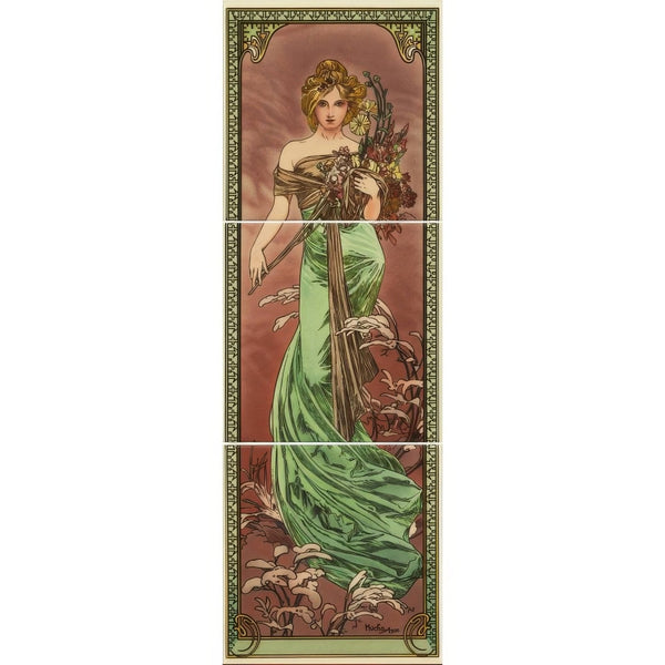 Original Style Mucha Spring 3-Tile Set (L) - Hyperion Tiles - Artworks