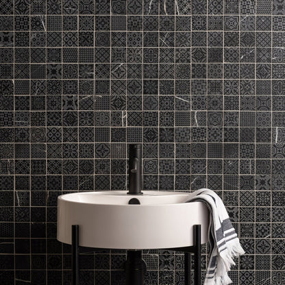 Alto Grey Marble Patterned Mosaic