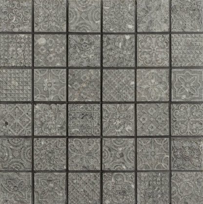 Alto Grey Marble Patterned Mosaic