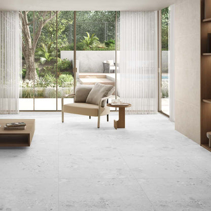 Amaya Terrazzo White Matt 90 x 90cm