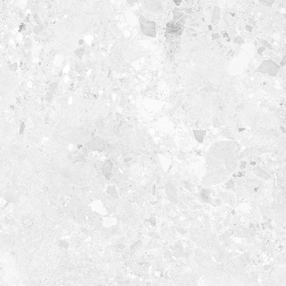 Amaya terrazzo white matt 90 x 90cm white marble countertop with subtle gray veining in a matte finish